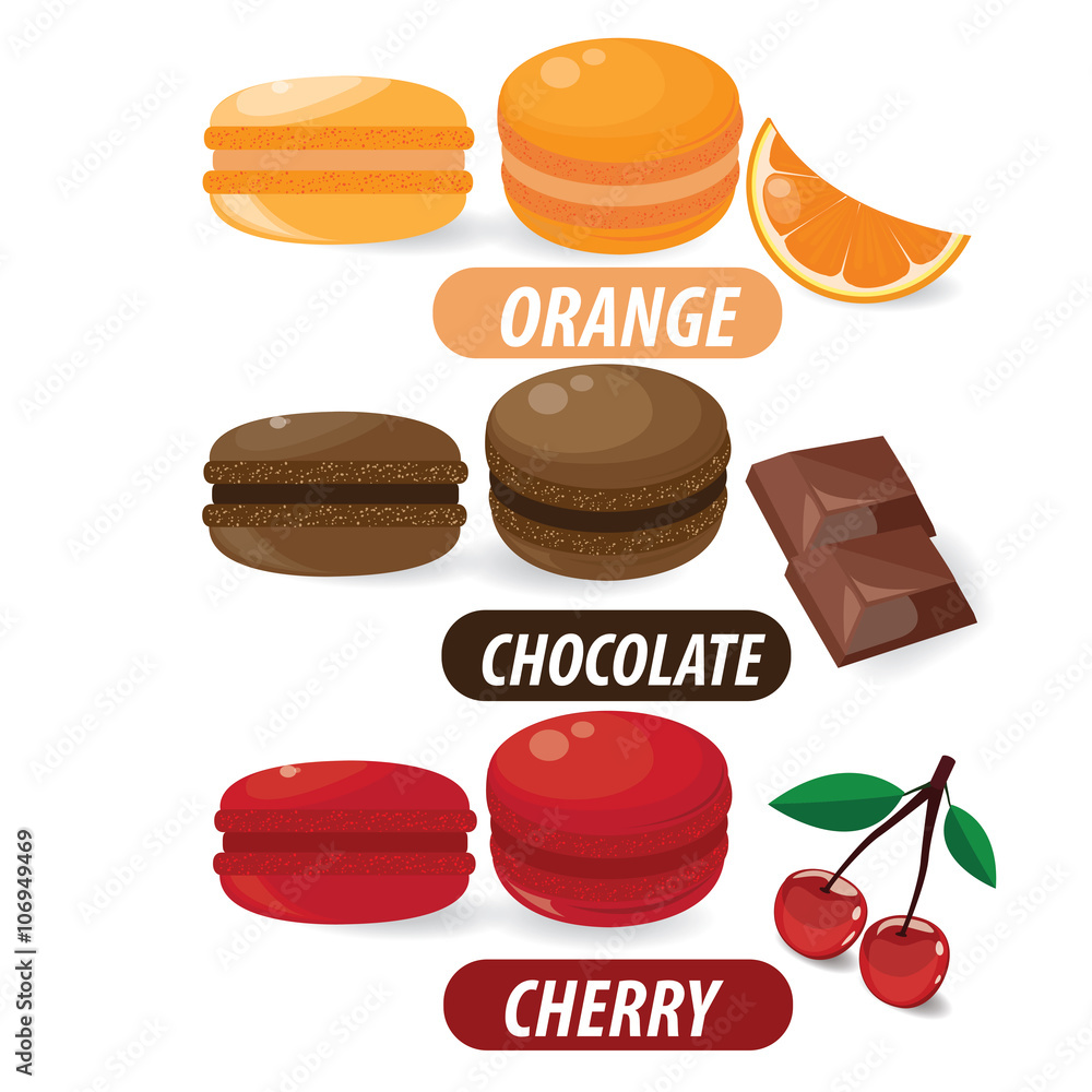illustration colorful macarons illustration colorful macarons