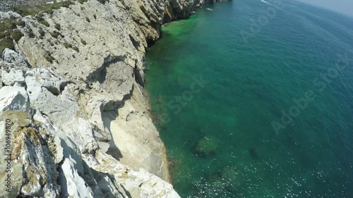Europa Point coastline and Alboran Sea in the British overseas territory of Gibraltar.