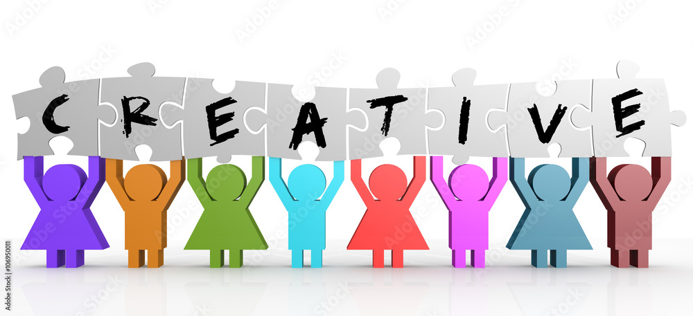 © tang90246 - Puppet hold puzzle with creative word on it © tang90246 - Puppet hold puzzle with creative word on it