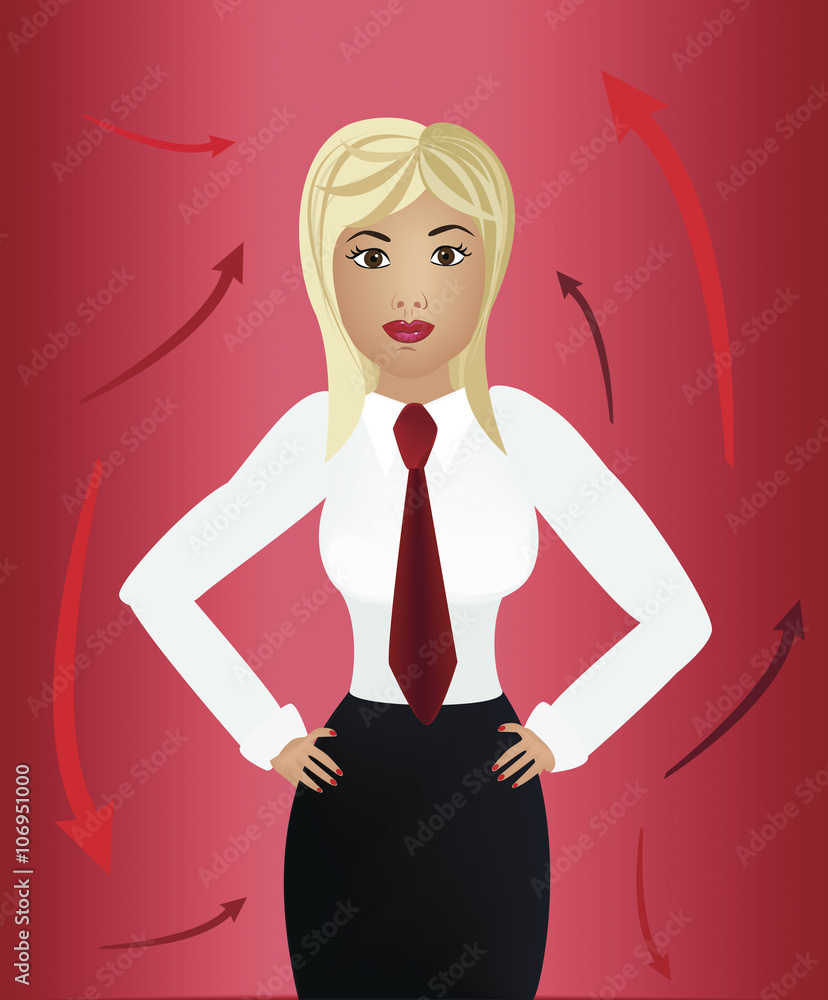 illustration of a businesswoman. illustration of a businesswoman.