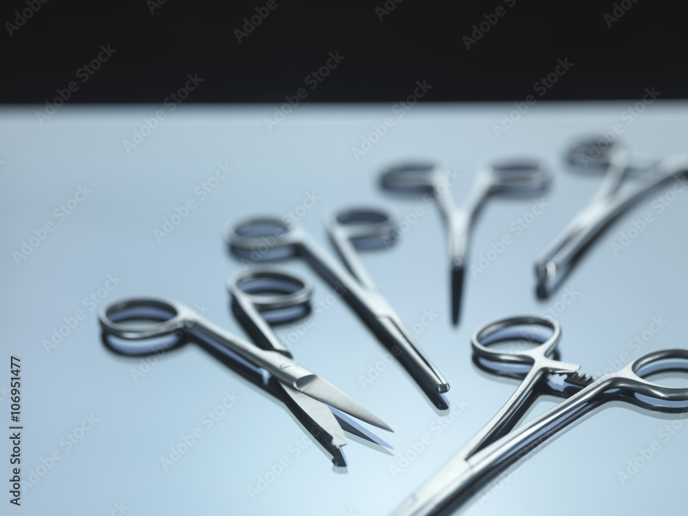 Surgical equipment awaiting use in a surgical procedure Surgical equipment awaiting use in a surgical procedure