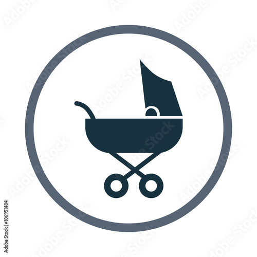 Baby stroller icon