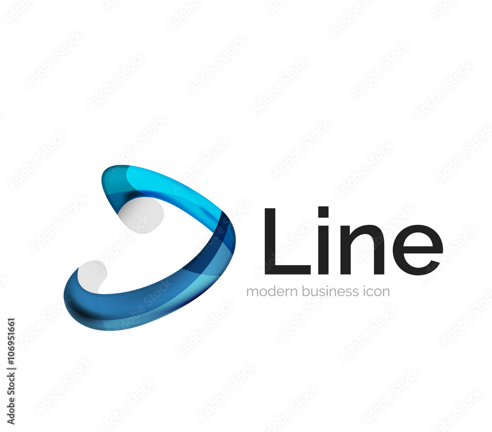 Modern vector ribbon logo Modern vector ribbon logo