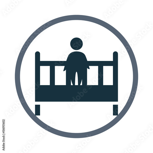 Baby cot icon