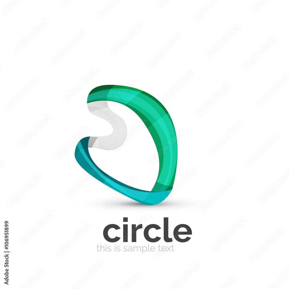 Abstract swirly round logo template Abstract swirly round logo template
