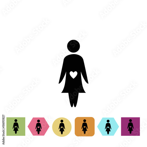 Pregnant woman icon