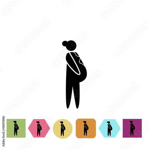 Pregnant woman icon