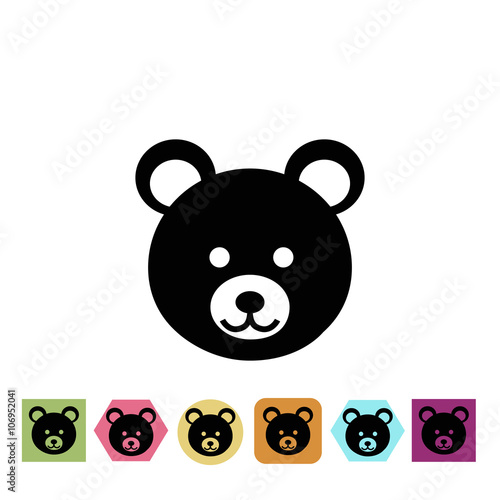 Fototapeta Naklejka Na Ścianę i Meble -  Toy bear icon
