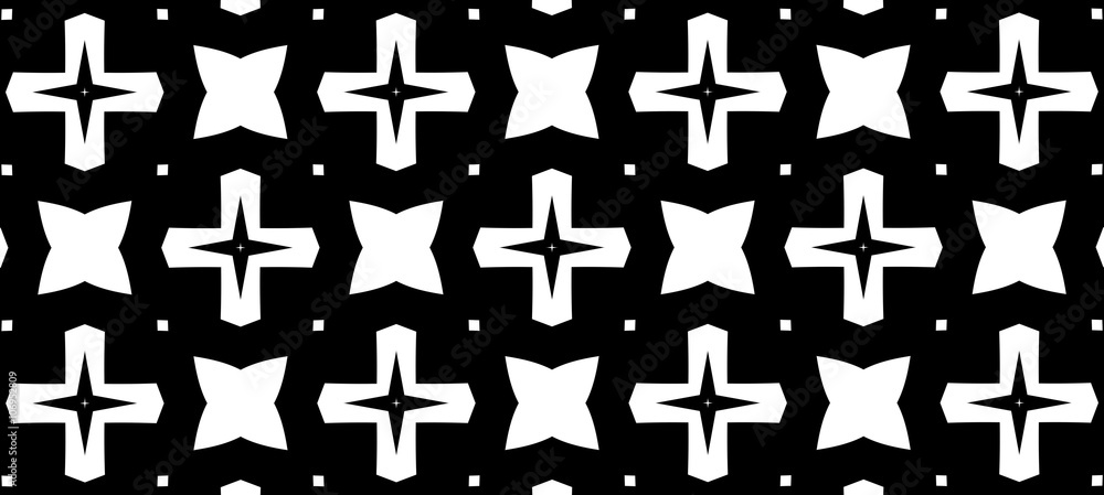 Obraz premium Ornament with elements of black and white. D 