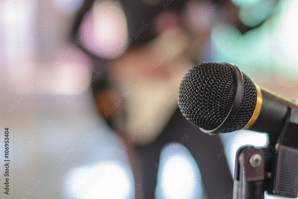 Microphone in concert hall Microphone in concert hall