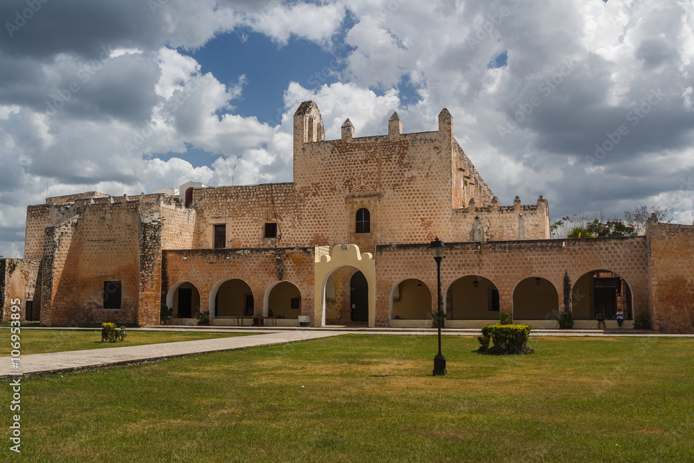 Colonial church in Valladolid, Mexico