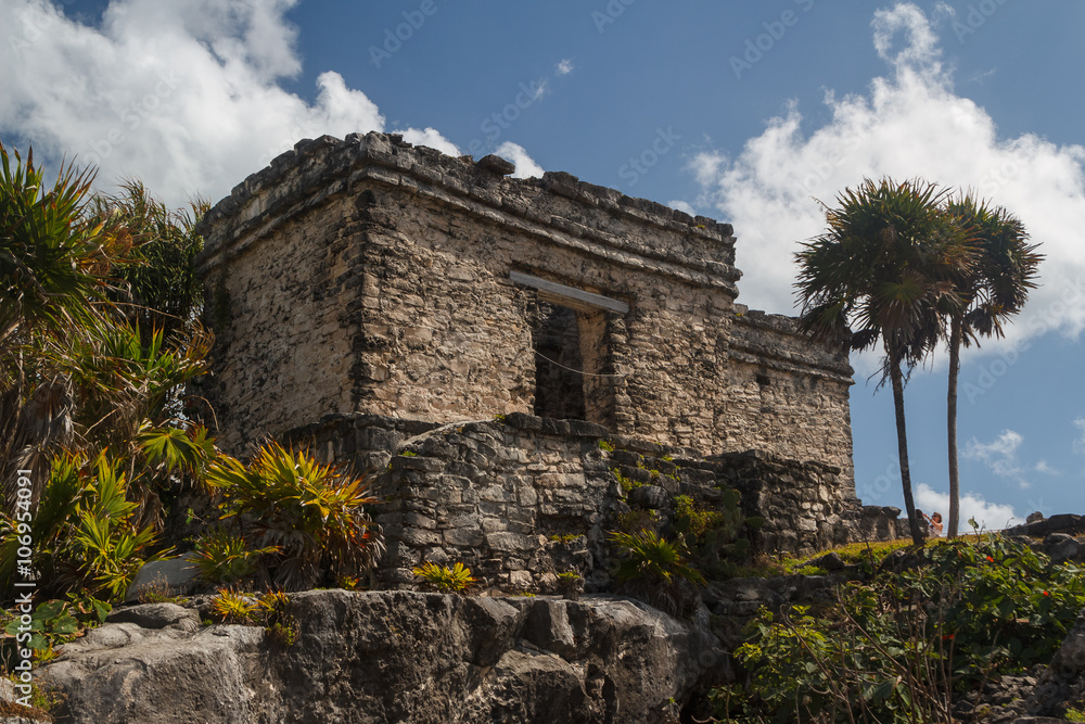 Ruins of the ancient Mayan city of Tulum, Mexico