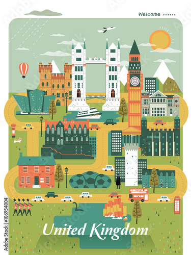 United Kingdom travel poster