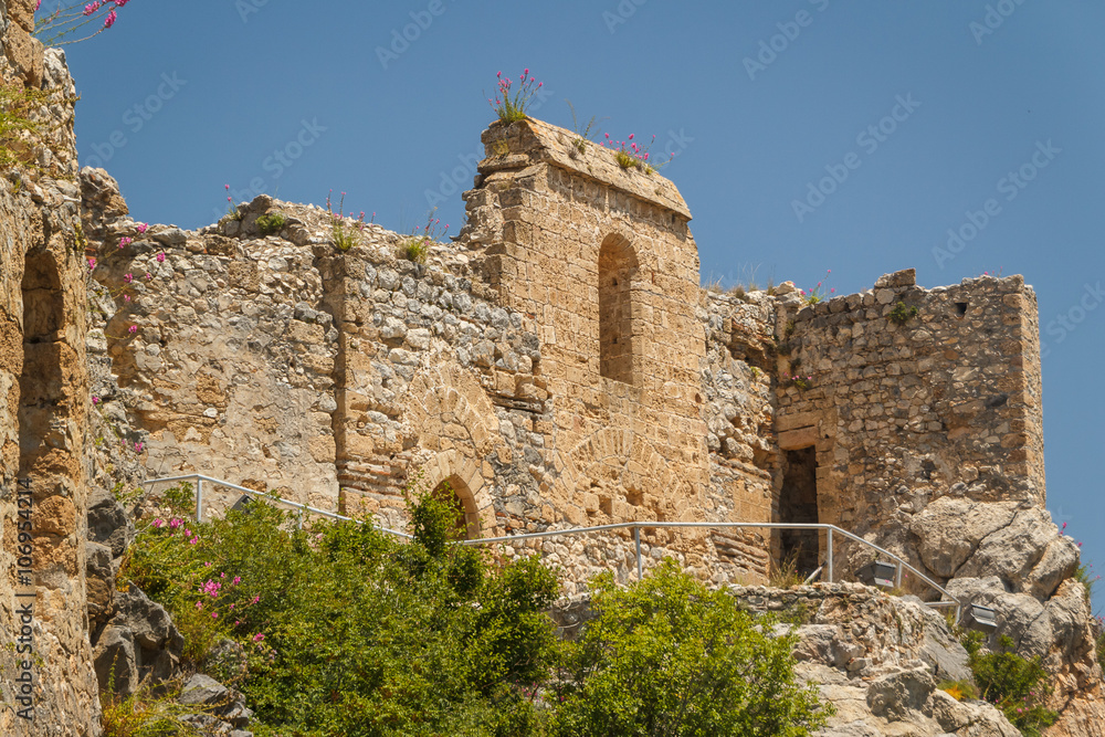 Ruins of the medieval St. Hilarion castle, North Cyprus
