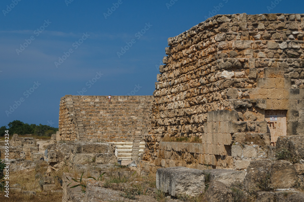 Ruins of the ancient Roman city of Salamis, North Cyprus