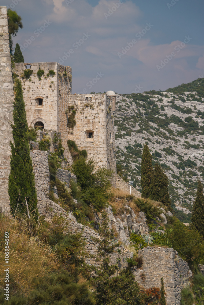 Ruins of the medieval castle of Klis, Croatia