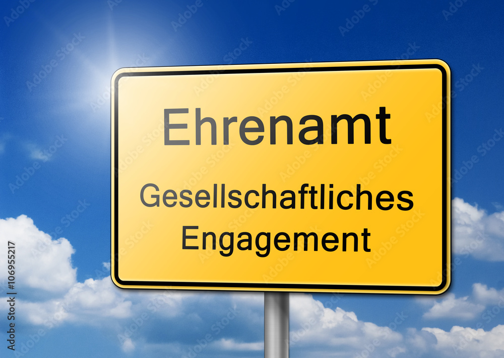 ehrenamt gesellschaftliches engagement schild ehrenamt gesellschaftliches engagement schild