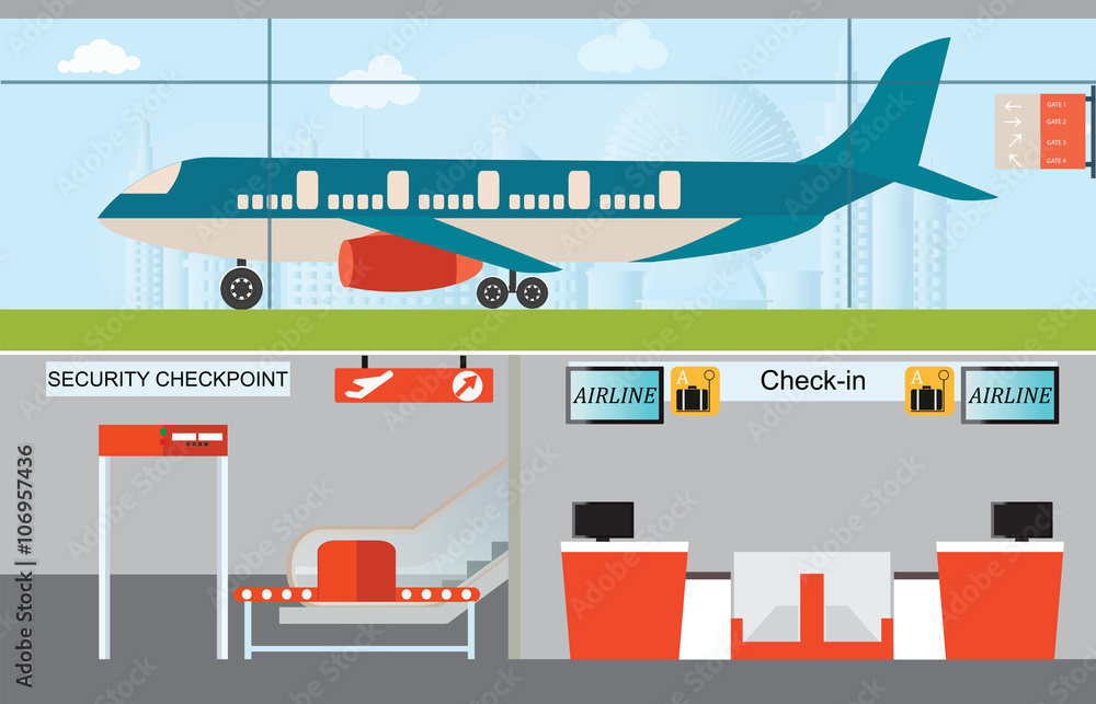 Airport infographic design.