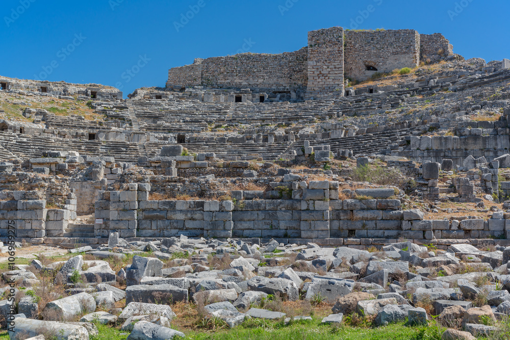 Theater ruins of ancient Miletus Turkey