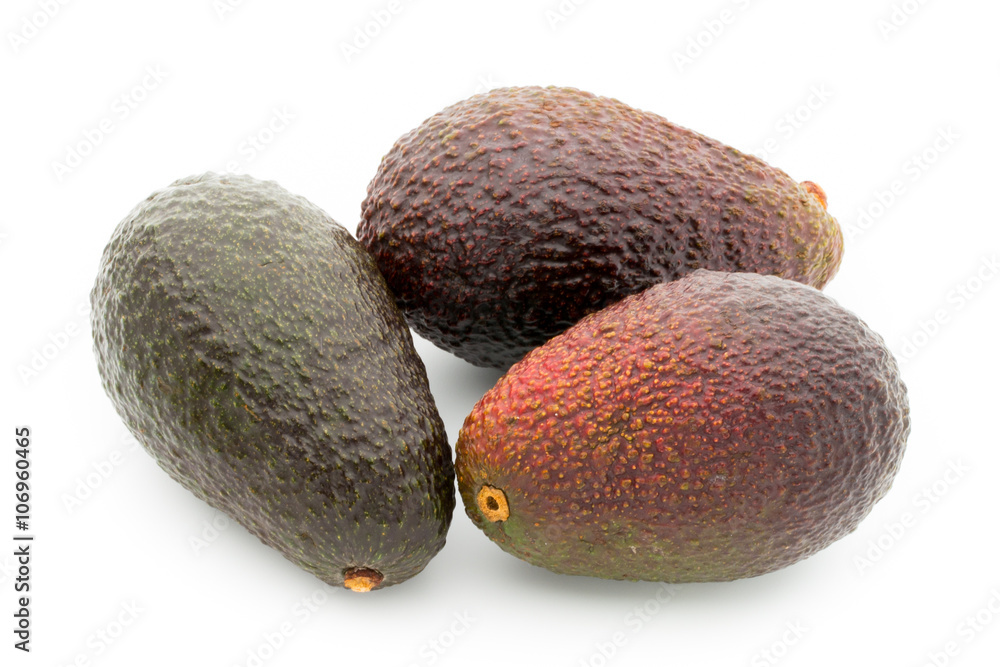 Avocado pieces set isolated on white background. Avocado pieces set isolated on white background.