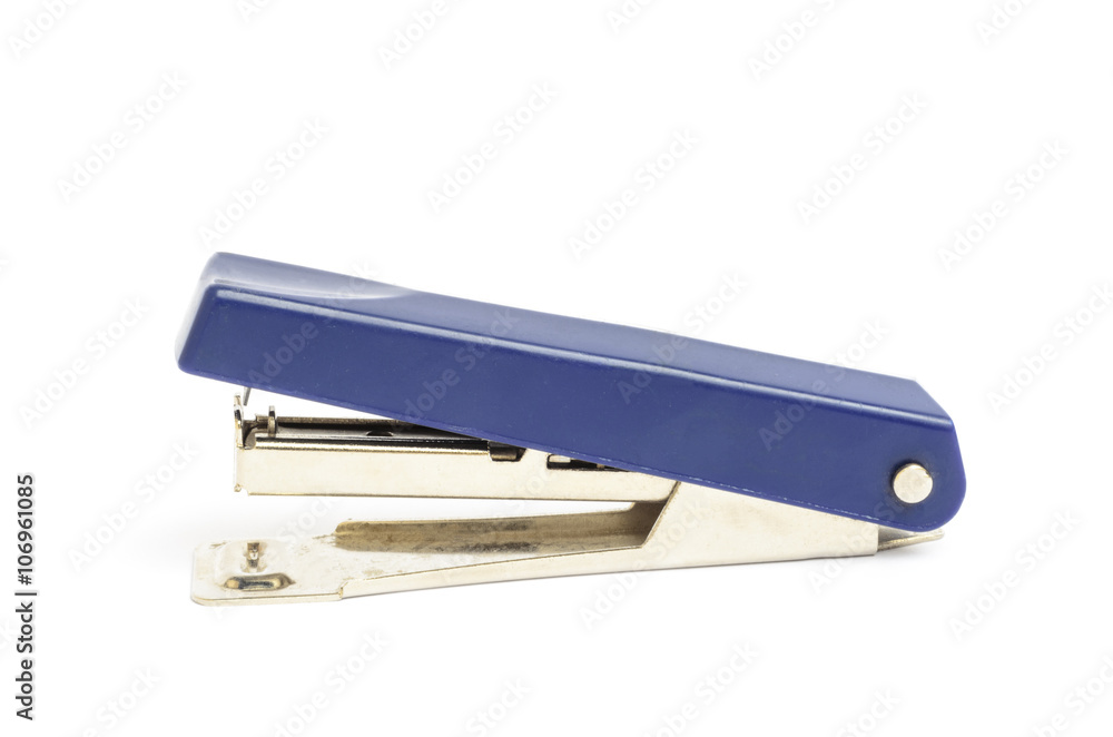 Old rusty stapler on white background Old rusty stapler on white background