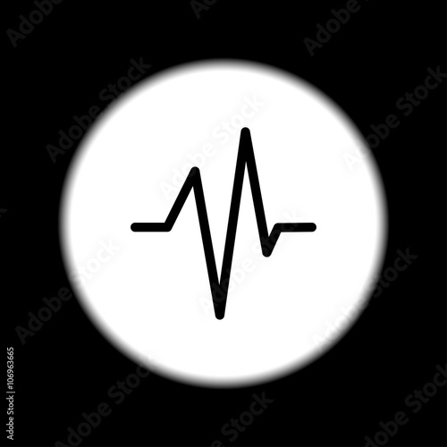 Heart beat, Cardiogram, Medical icon - Vector