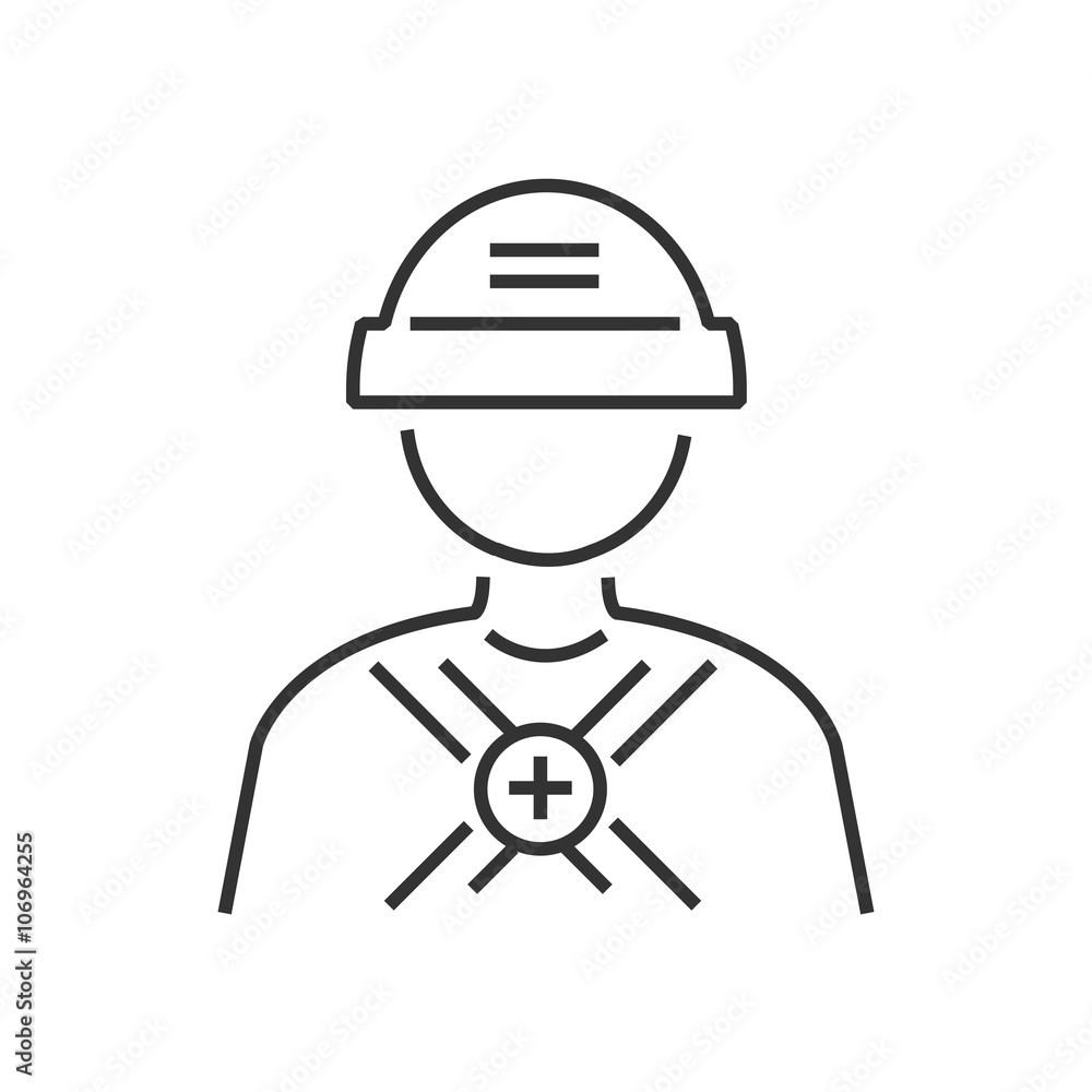 line icon avatar design Rescuers, Medical line icon avatar design Rescuers, Medical