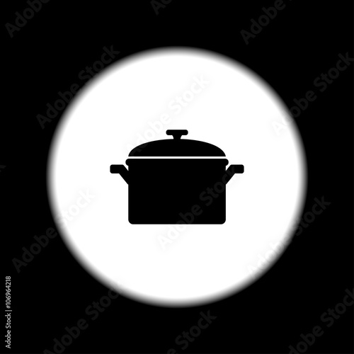 Saucepan icon. Vector illustration.