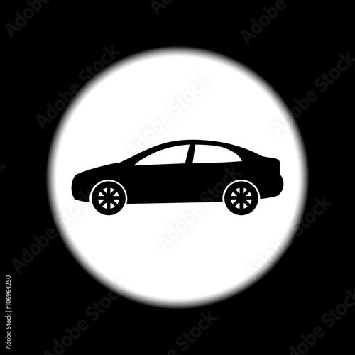 Car icon. Flat design style