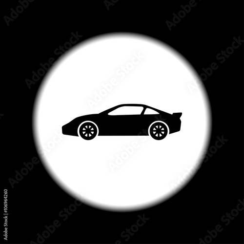 Car icon. Flat design style