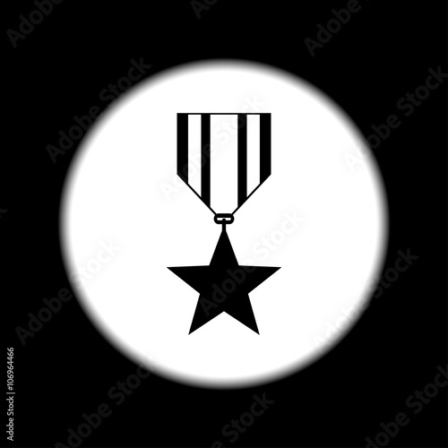 medal icon. Flat design style