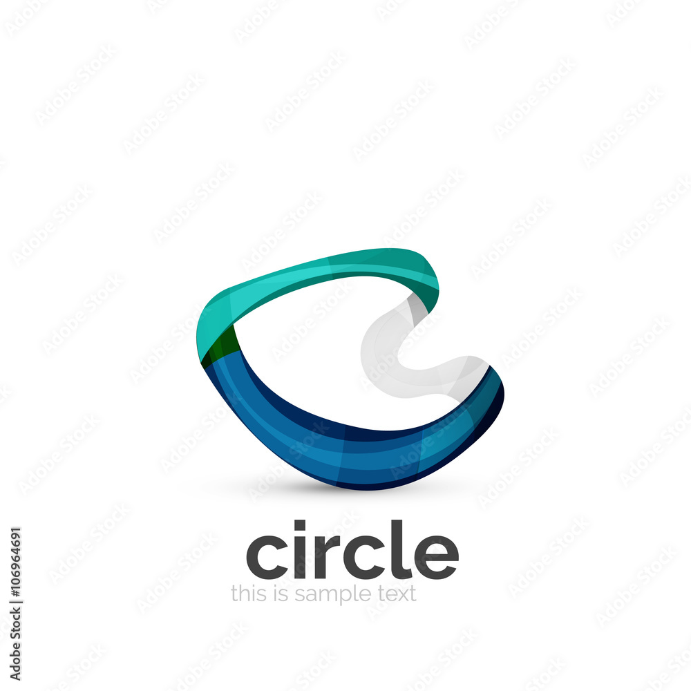Abstract swirly round logo template Abstract swirly round logo template