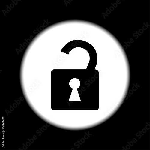 lock icon  Flat design style