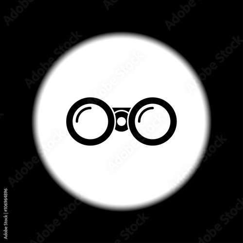 Binocular icon. Flat design style