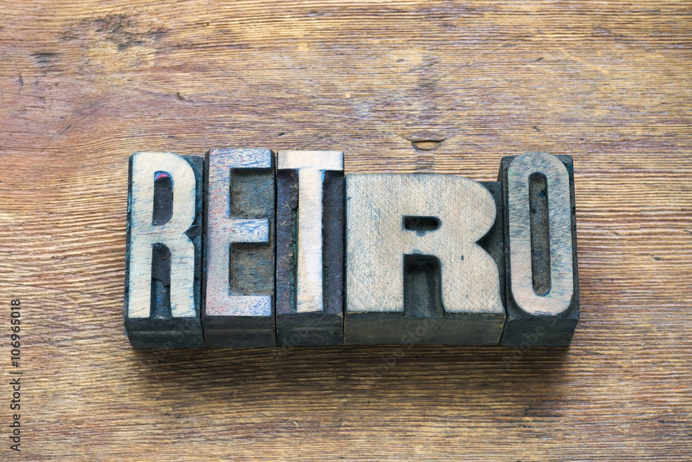 Fototapeta premium retro word wood