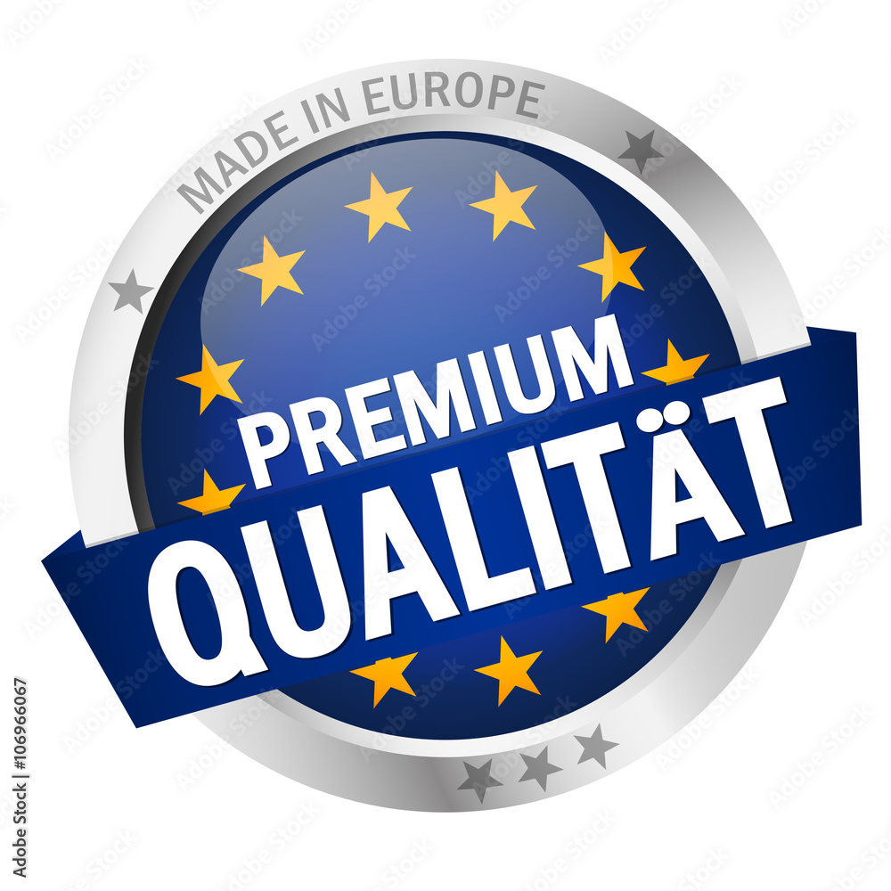 Button with Banner PREMIUM QUALITÄT Button with Banner PREMIUM QUALITÄT