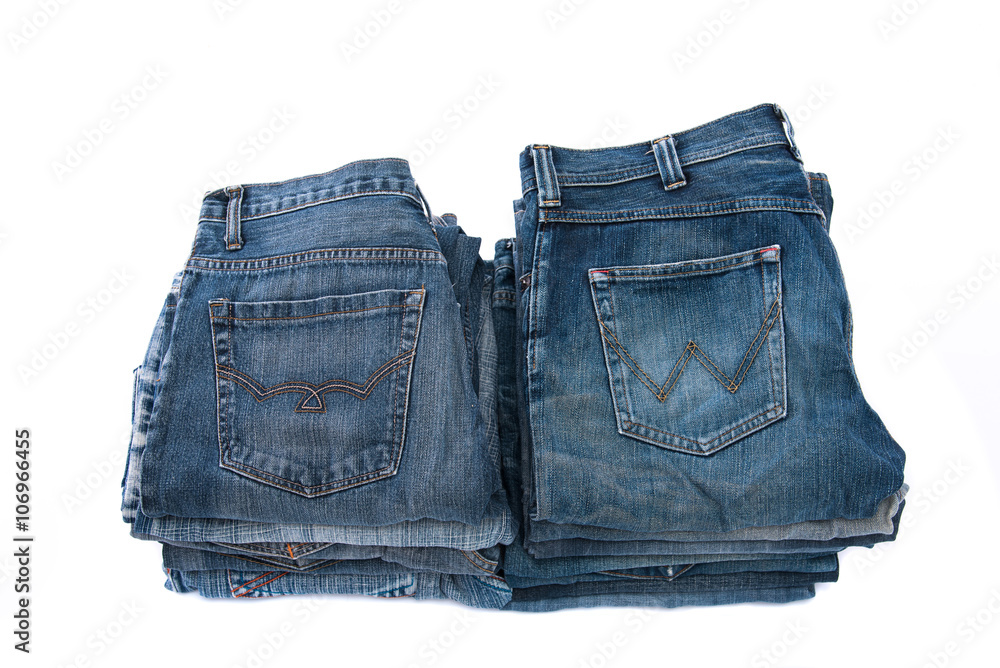 Old short jean isolated