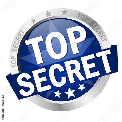 Button with Banner Top Secret