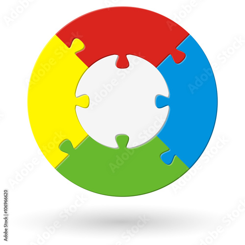 round puzzle with options