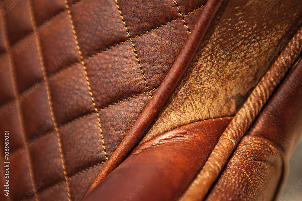 Fototapeta premium detail of a modern style leather sofa