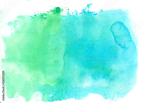 watercolor background green and blue photo
