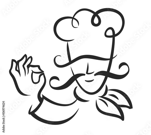 vector black chef