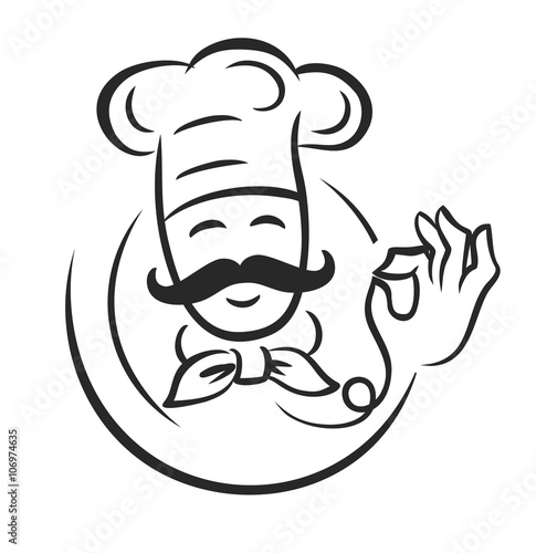 vector black chef