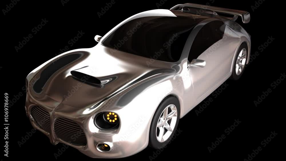 rendered in PNG with alpha loop luxury brandless sport car rendered in PNG with alpha loop luxury brandless sport car
