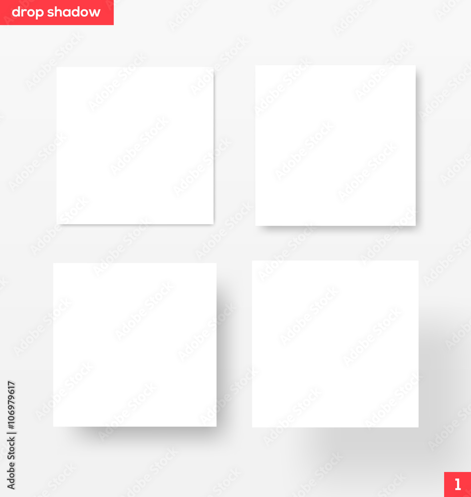 White square banners with drop shadow - vector illustration White square banners with drop shadow - vector illustration