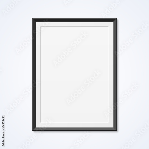Blank frame on a wall