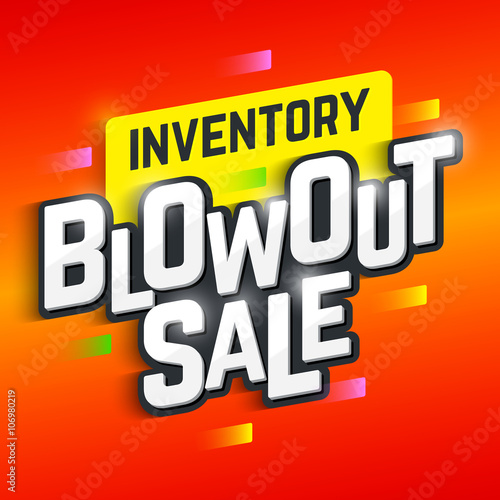 Inventory Blowout Sale banner. Special offer, big sale, clearance photo