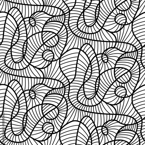 Abstract lines madness seamless pattern modern design