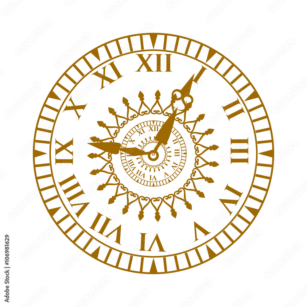 antique clocks vector
