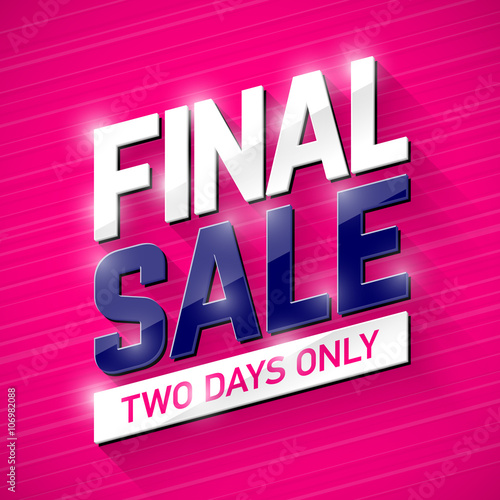 Final Sale banner. Special offer, big sale, clearance